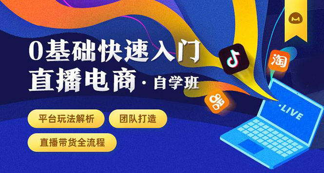 0基础快速入门直播电商课程：直播平台玩法解析-团队打造-带货全流程等环节-第一精品资源库