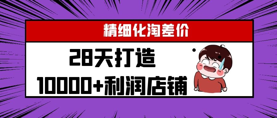 Yl精细化淘差价28天打造10000+利润店铺，精细化选品项目（附软件）-第一精品资源库