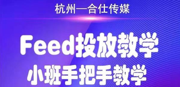 合仕传媒Feed投放教学，手把手教学，开车烧钱必须自己会-第一精品资源库