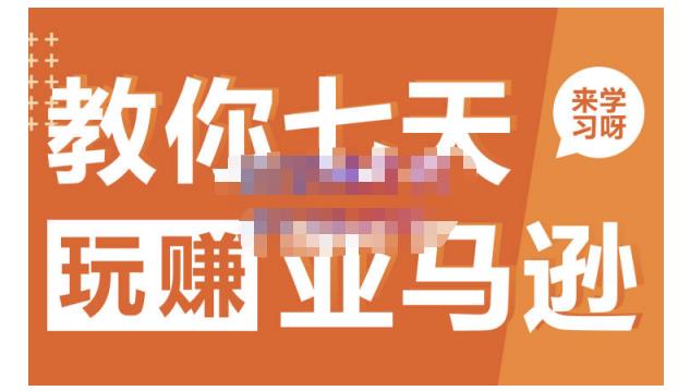 晟尧跨境·教你七天玩赚亚马逊，教你轻松玩赚亚马逊，适合小白学习-第一精品资源库