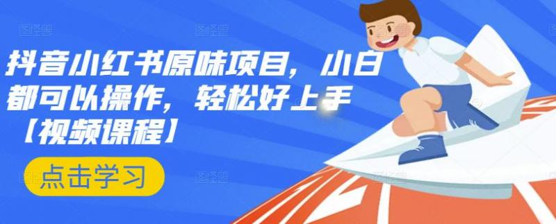 抖音小红书原味项目，小白都可以操作，轻松好上手【视频课程】-第一精品资源库