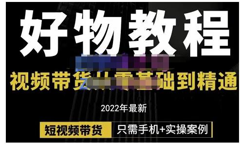 锅锅老师好物分享课程：短视频带货从零基础到精通，只需手机+实操-第一精品资源库