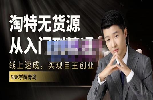 98k学院的淘特无货源线上速成课，从入门到精通，让你最小投入，最高回报-第一精品资源库