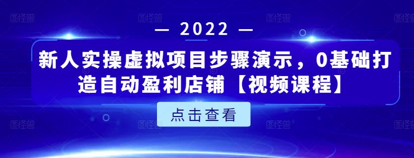 新人实操虚拟项目步骤演示，0基础打造自动盈利店铺【视频课程】-第一精品资源库