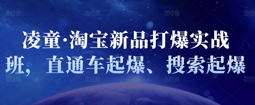 凌童·淘宝新品打爆实战班，直通车起爆、搜索起爆-第一精品资源库