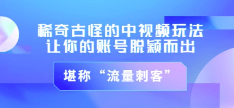 不讲李·稀奇古怪的冷门中视频冷门玩法，让你的账号脱颖而出，成为流量刺客！（图文+视频）-第一精品资源库