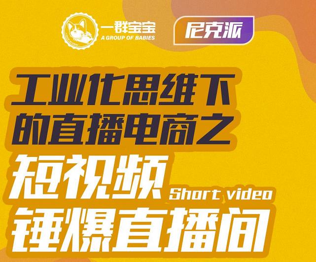 尼克派·工业化思维下的直播电商之短视频锤爆直播间，听话照做执行爆单-第一精品资源库