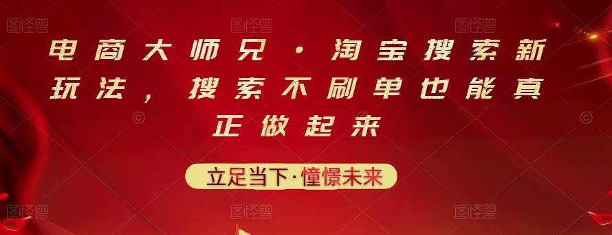 电商大师兄·淘宝搜索新玩法，搜索不刷单也能真正做起来-第一精品资源库