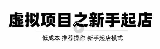 虚拟项目快速起店模式，0成本打造月入几万虚拟店铺！-第一精品资源库