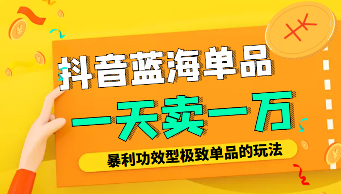某公众号付费文章：抖音蓝海单品，一天卖一万！暴利功效型极致单品的玩法-第一精品资源库