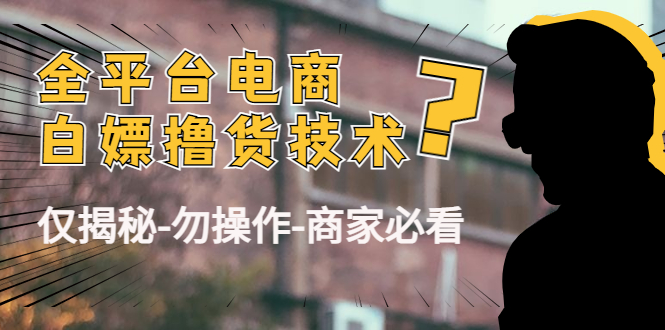 外面收费2980的全平台电商白嫖撸货技术（仅揭秘勿操作-商家防范必看）-第一精品资源库
