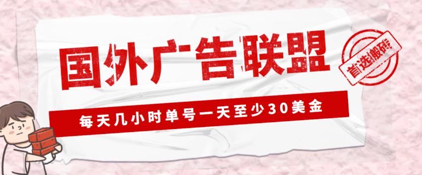 外面收费1980的最新国外LEAD广告联盟搬砖项目，单号一天至少30美金【详细玩法教程】-第一精品资源库