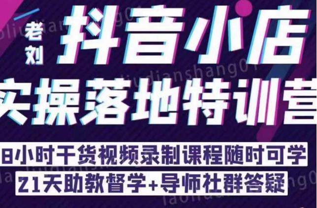 抖音小店实操落地特训营：抖音小店无货源精细化运营，抖店商品卡流量（22节）-第一精品资源库