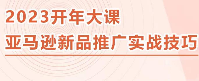 2023亚马逊新品推广实战技巧，线下百万美金课程的精简版，简单粗暴可复制，实操性强的推广手段-第一精品资源库