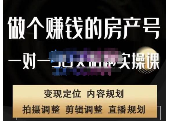 刘广标·同城房产号线上陪跑课，拍摄、剪辑、写文案、直播，做一个具有潜力价值的房产号-第一精品资源库
