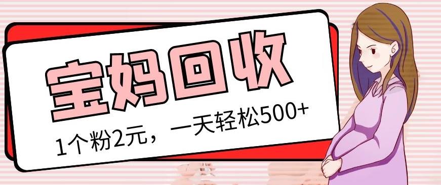 最新宝妈粉回收变现计划及胎教音乐高端变现玩法全套教程！（非老玩法）-第一精品资源库