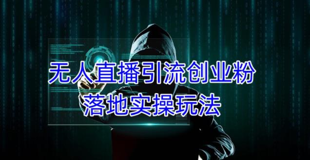 外面收费3980的无人直播引流创业粉落地实操玩法，单日引100+精准创业粉-第一精品资源库