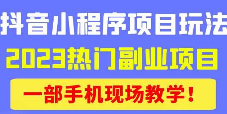 抖音小程序9.0新技巧，2023热门副业项目，动动手指轻松变现-第一精品资源库