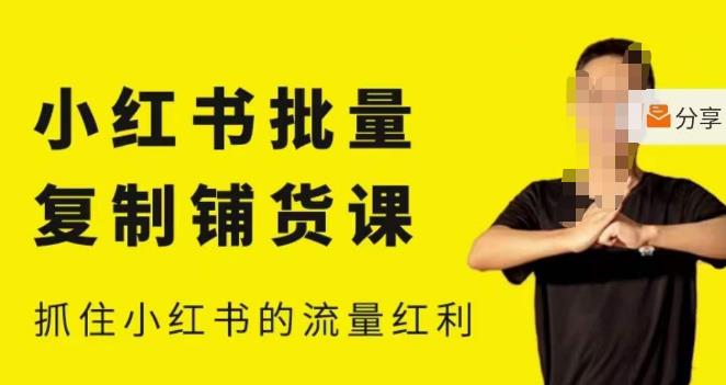 张宾·小红书批量复制铺货课，小红书0-1快速起号变现玩法，抓住小红书的流量红利（更新2023年3月）-第一精品资源库