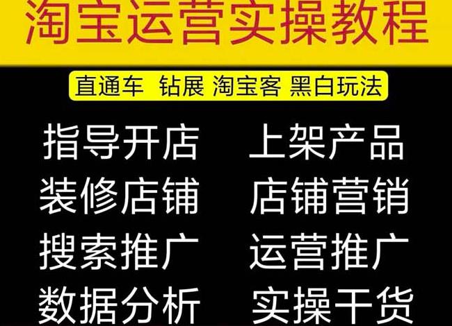 2023淘宝开店教程0基础到高级全套视频网店电商运营培训教学课程-第一精品资源库