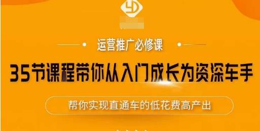 35节课程带你从入门成长为资深车手，让系统学习直通车成为可能，帮你实现直通车的低花费高产出-第一精品资源库