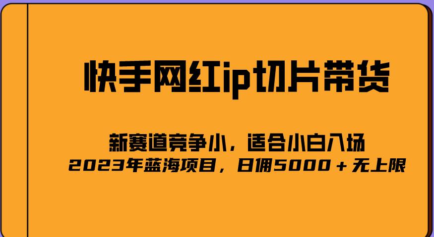 2023爆火的快手网红IP切片，号称日佣5000＋的蓝海项目，二驴的独家授权-第一精品资源库