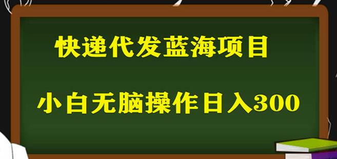 2023最新蓝海快递代发项目，小白零成本照抄也能日入300+-第一精品资源库