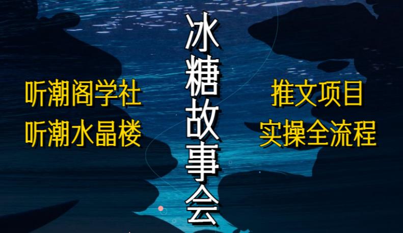 听潮阁学社听潮水晶楼抖音冰糖故事会项目实操，小说推文项目实操全流程，简单粗暴！-第一精品资源库