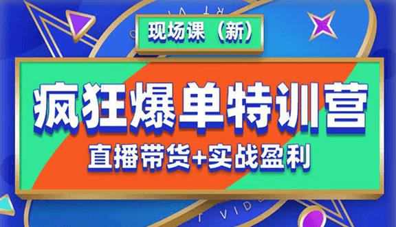 抖音短视频疯狂爆单特训营现场课（新）直播带货+实战案例-第一精品资源库