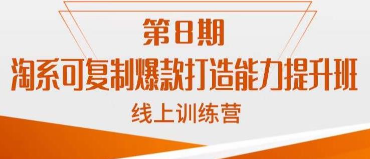 淘系可复制爆款打造能力提升班，这是一套可复制的打爆款标准化流程-第一精品资源库