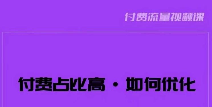 波波-付费占比高，如何优化？只讲方法，不说废话，高效解决问题！-第一精品资源库