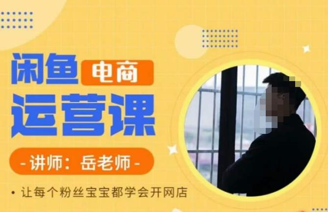 岳老师·闲鱼电商运营课，让每个粉丝宝宝都学会开网店-第一精品资源库