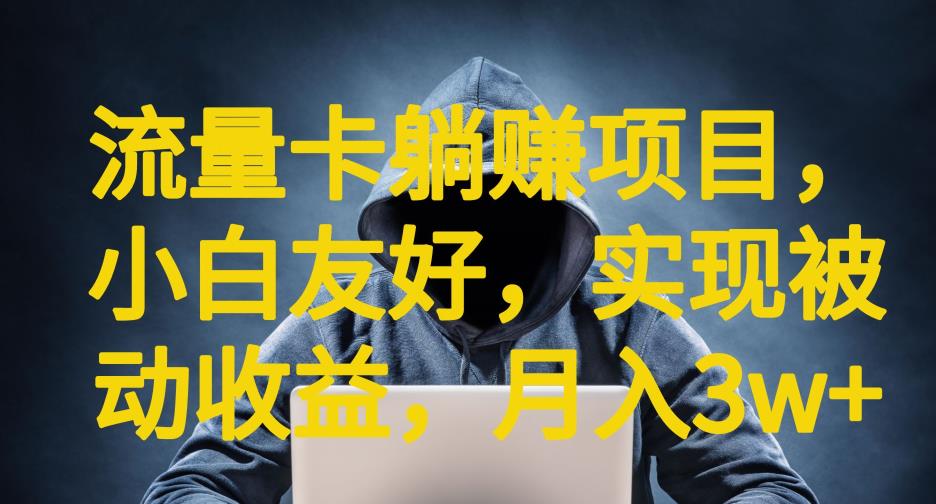 流量卡躺赚项目，小白友好，开设后台，实现被动收益，只要出卡，就能一直赚钱，利润高昂【揭秘】-第一精品资源库