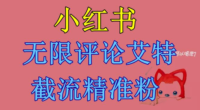 小红书无限评论艾特截流精准粉（软件+教程）-第一精品资源库
