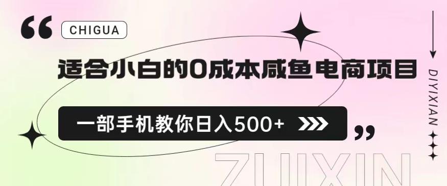 适合小白的0成本闲鱼电商项目，一部手机，教你如何日入500+的保姆级教程【揭秘】-第一精品资源库