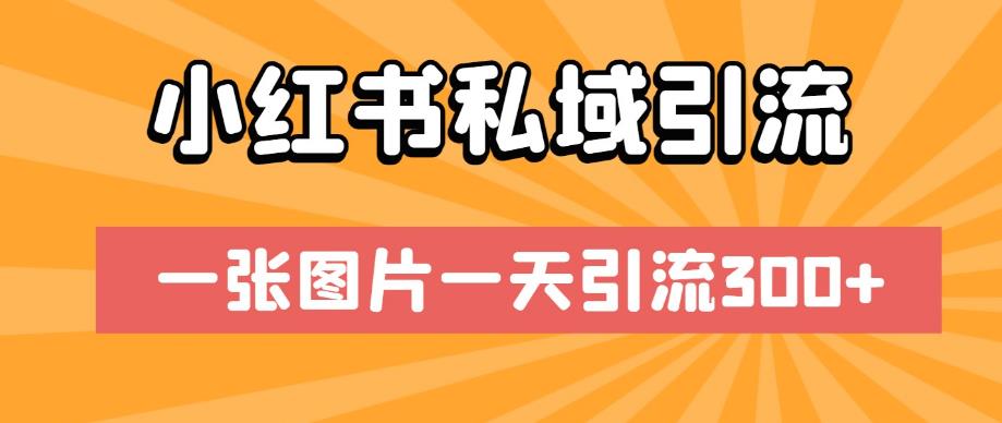 小红书私域引流，一张图片一天引流300+【揭秘】-第一精品资源库