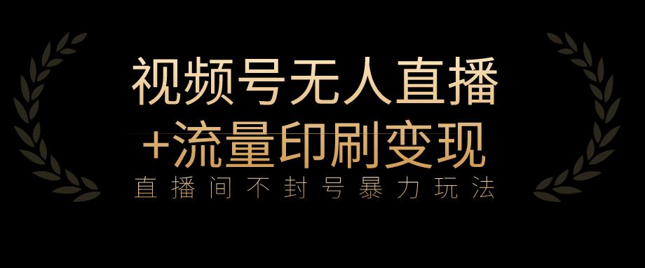 全网首发视频号不封号无人直播暴利玩法+流量印刷机变现，日入1000+【揭秘】-第一精品资源库