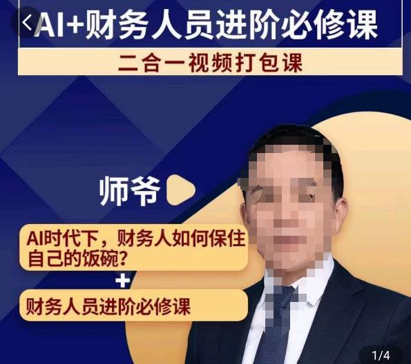 AI+财务人员进阶必修课二合一视频打包课，财务人员进阶必修课-第一精品资源库