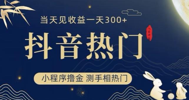 抖音最新小程序撸金，测手相上热门，当天见收益一小时变现300+【揭秘】-第一精品资源库