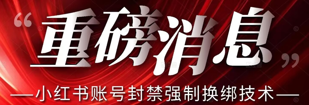 【最新】小红书账号封禁强制换绑技术可日赚300-第一精品资源库