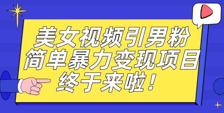 价值3980的男粉暴力引流变现项目，一部手机简单操作，新手小白轻松上手，每日收益500+【揭秘】-第一精品资源库
