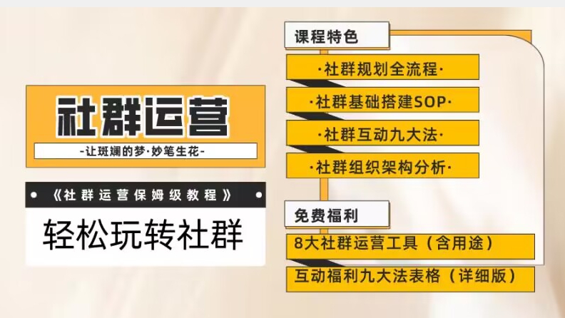 【社群运营】保姆式教程：九大互动法，八款社群运营工具助你轻松玩转社群【揭秘】-第一精品资源库