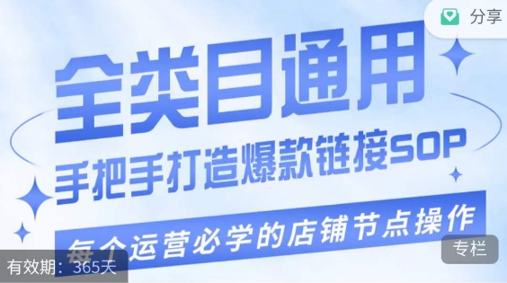 单品爆款打造实操运营，单品爆款从“0”-“1”手把手演练运营步骤-第一精品资源库
