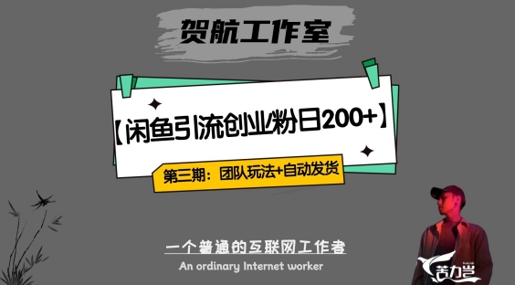 第三期：暴力引流，无脑搬运，闲鱼创业粉引流一天200+，更新全自动发货的团队闭环模式【揭秘】-第一精品资源库