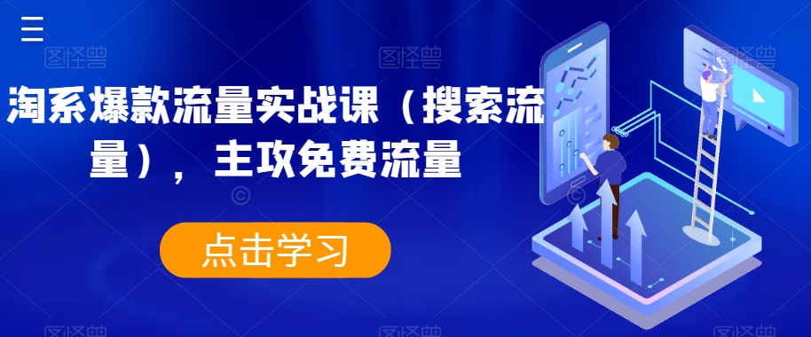 淘系爆款流量实战课（搜索流量），主攻免费流量-第一精品资源库