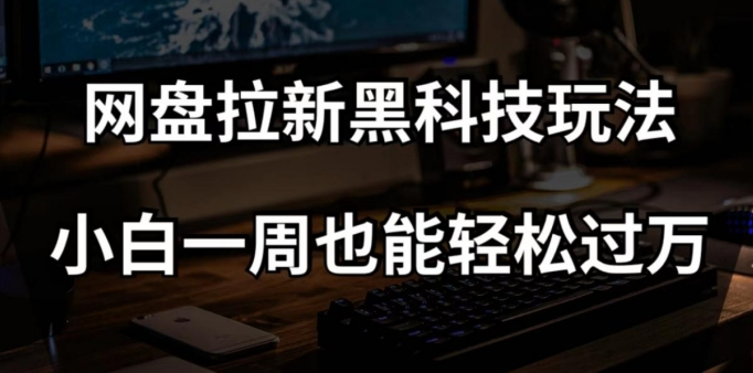 网盘拉新黑科技玩法，小白一周也能轻松过万【全套视频教程+黑科技】【揭秘】-第一精品资源库