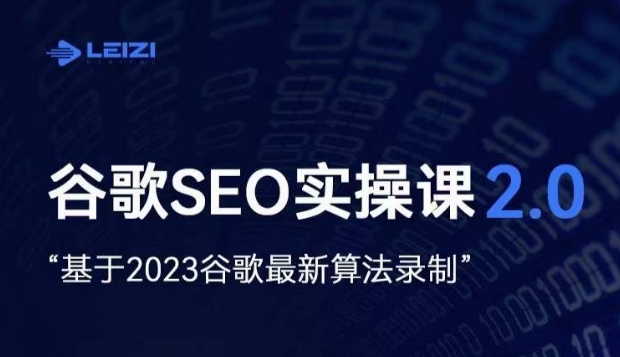 雷子·谷歌SEO 2.0实战课，独立站询盘自由必备，基于2023谷歌最新算法录制-第一精品资源库