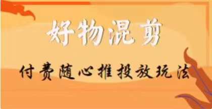 【万三】好物混剪付费随心推投放玩法，随心投放小课抖音教程-第一精品资源库