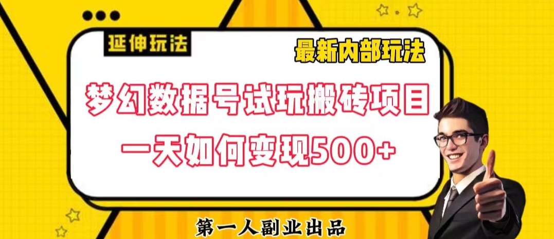 数据号回归玩法游戏试玩搬砖项目再创日入500+【揭秘】-第一精品资源库
