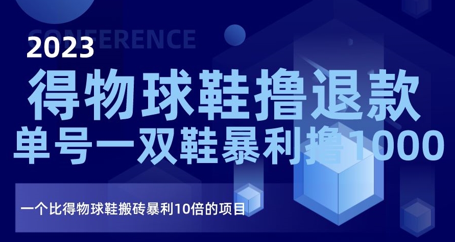 2023得物球鞋撸退款，单号一双鞋暴利撸1000，一个比得物球鞋搬砖暴利10倍的项目【揭秘】-第一精品资源库